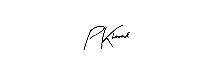 Here are the top 10 professional signature styles for the name P Kharadi. These are the best autograph styles you can use for your name. P Kharadi signature style 8 images and pictures png