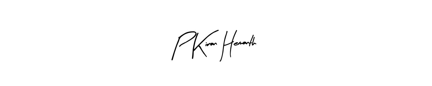 Also we have P Kiran Hemanth name is the best signature style. Create professional handwritten signature collection using Arty Signature autograph style. P Kiran Hemanth signature style 8 images and pictures png
