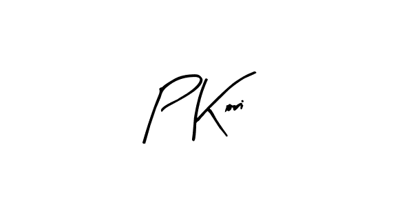 Design your own signature with our free online signature maker. With this signature software, you can create a handwritten (Arty Signature) signature for name P Kori. P Kori signature style 8 images and pictures png