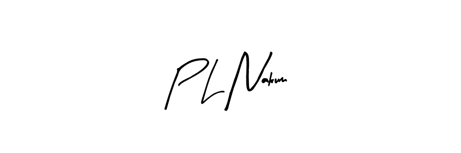 Use a signature maker to create a handwritten signature online. With this signature software, you can design (Arty Signature) your own signature for name P L Nakum. P L Nakum signature style 8 images and pictures png