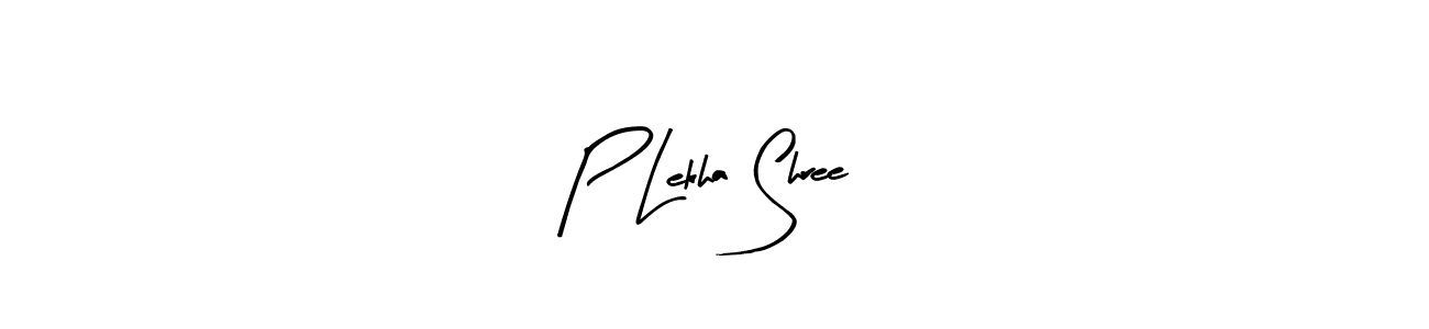 How to make P Lekha Shree name signature. Use Arty Signature style for creating short signs online. This is the latest handwritten sign. P Lekha Shree signature style 8 images and pictures png