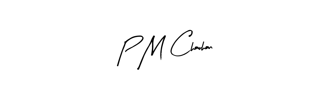 How to Draw P M Chauhan signature style? Arty Signature is a latest design signature styles for name P M Chauhan. P M Chauhan signature style 8 images and pictures png