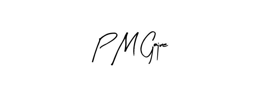 Create a beautiful signature design for name P M Gajre. With this signature (Arty Signature) fonts, you can make a handwritten signature for free. P M Gajre signature style 8 images and pictures png