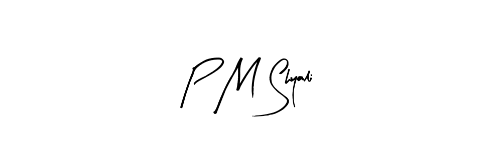 P M Shyali stylish signature style. Best Handwritten Sign (Arty Signature) for my name. Handwritten Signature Collection Ideas for my name P M Shyali. P M Shyali signature style 8 images and pictures png