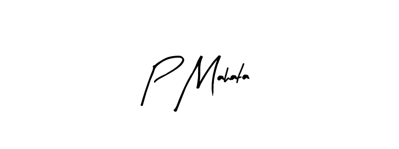 Use a signature maker to create a handwritten signature online. With this signature software, you can design (Arty Signature) your own signature for name P Mahata. P Mahata signature style 8 images and pictures png