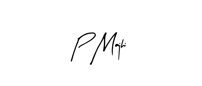 if you are searching for the best signature style for your name P Majhi. so please give up your signature search. here we have designed multiple signature styles  using Arty Signature. P Majhi signature style 8 images and pictures png