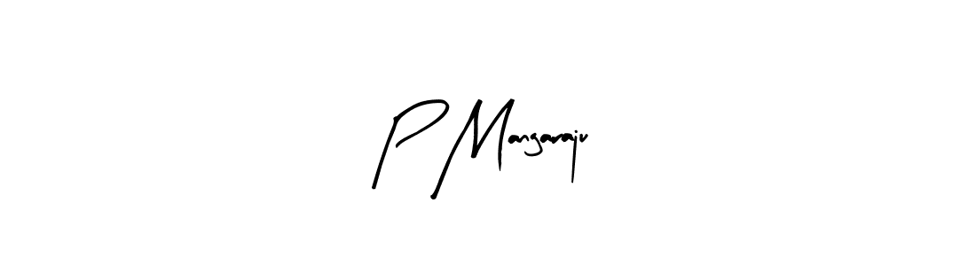 Create a beautiful signature design for name P Mangaraju. With this signature (Arty Signature) fonts, you can make a handwritten signature for free. P Mangaraju signature style 8 images and pictures png