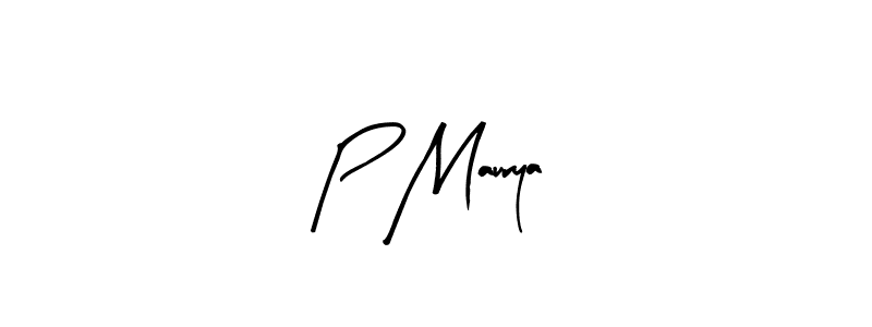 if you are searching for the best signature style for your name P Maurya. so please give up your signature search. here we have designed multiple signature styles  using Arty Signature. P Maurya signature style 8 images and pictures png