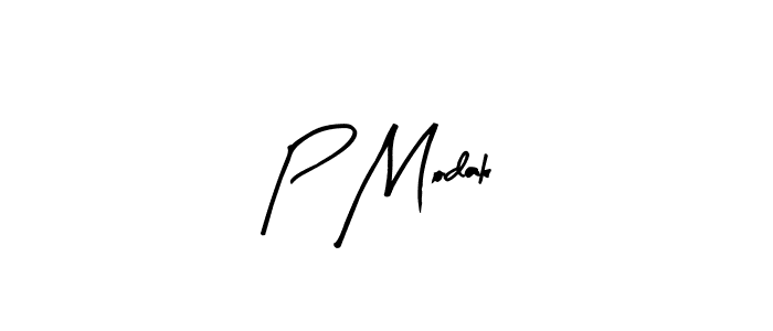 Arty Signature is a professional signature style that is perfect for those who want to add a touch of class to their signature. It is also a great choice for those who want to make their signature more unique. Get P Modak name to fancy signature for free. P Modak signature style 8 images and pictures png