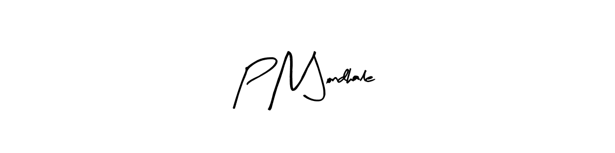 if you are searching for the best signature style for your name P N Jondhale. so please give up your signature search. here we have designed multiple signature styles  using Arty Signature. P N Jondhale signature style 8 images and pictures png