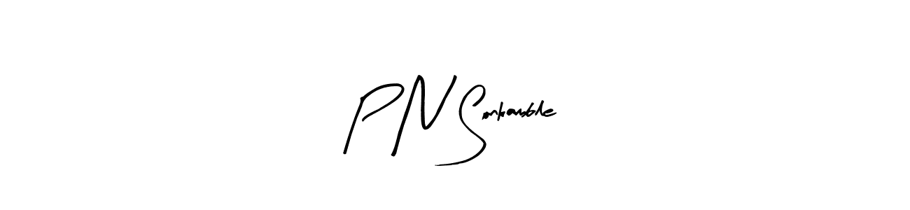 Make a beautiful signature design for name P N Sonkamble. With this signature (Arty Signature) style, you can create a handwritten signature for free. P N Sonkamble signature style 8 images and pictures png