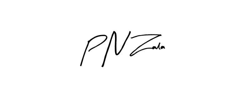 Make a beautiful signature design for name P N Zala. With this signature (Arty Signature) style, you can create a handwritten signature for free. P N Zala signature style 8 images and pictures png