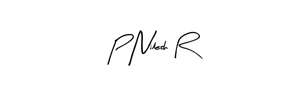 Design your own signature with our free online signature maker. With this signature software, you can create a handwritten (Arty Signature) signature for name P Nilesh R. P Nilesh R signature style 8 images and pictures png