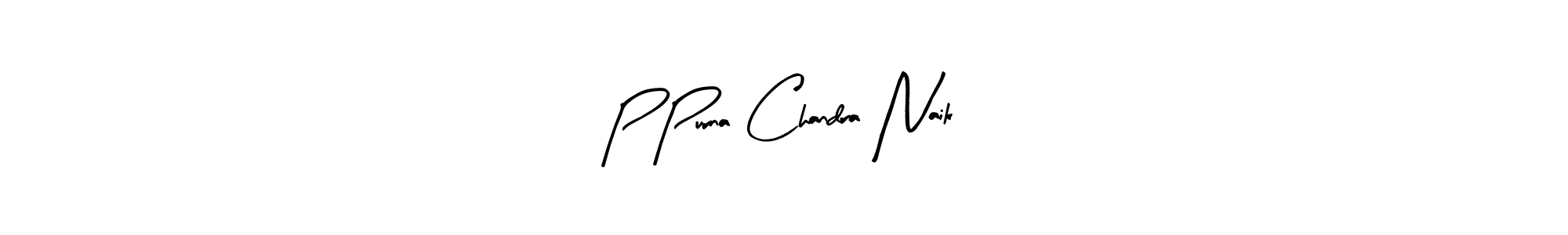 Create a beautiful signature design for name P Purna Chandra Naik. With this signature (Arty Signature) fonts, you can make a handwritten signature for free. P Purna Chandra Naik signature style 8 images and pictures png