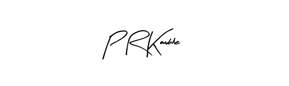 Use a signature maker to create a handwritten signature online. With this signature software, you can design (Arty Signature) your own signature for name P R Kamble. P R Kamble signature style 8 images and pictures png