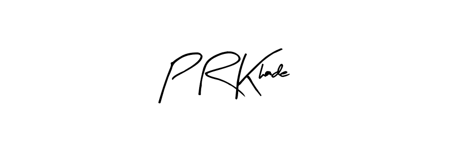 How to make P R Khade signature? Arty Signature is a professional autograph style. Create handwritten signature for P R Khade name. P R Khade signature style 8 images and pictures png
