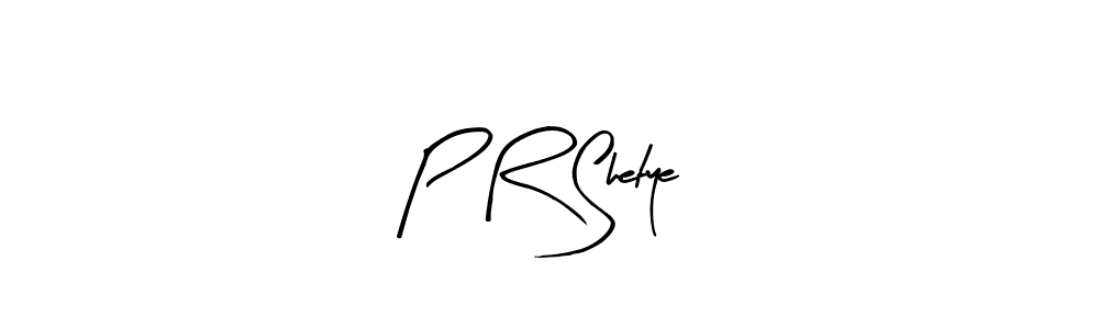 The best way (Arty Signature) to make a short signature is to pick only two or three words in your name. The name P R Shetye include a total of six letters. For converting this name. P R Shetye signature style 8 images and pictures png