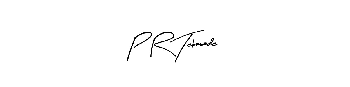 P R Tekawade stylish signature style. Best Handwritten Sign (Arty Signature) for my name. Handwritten Signature Collection Ideas for my name P R Tekawade. P R Tekawade signature style 8 images and pictures png