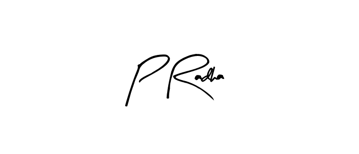 The best way (Arty Signature) to make a short signature is to pick only two or three words in your name. The name P Radha include a total of six letters. For converting this name. P Radha signature style 8 images and pictures png