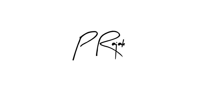 How to make P Rajak name signature. Use Arty Signature style for creating short signs online. This is the latest handwritten sign. P Rajak signature style 8 images and pictures png