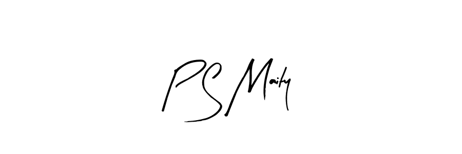 Create a beautiful signature design for name P S Maity. With this signature (Arty Signature) fonts, you can make a handwritten signature for free. P S Maity signature style 8 images and pictures png