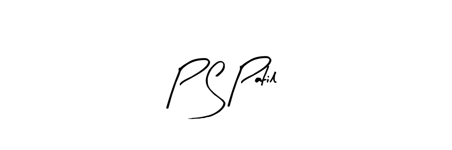 Make a beautiful signature design for name P S Patil. With this signature (Arty Signature) style, you can create a handwritten signature for free. P S Patil signature style 8 images and pictures png