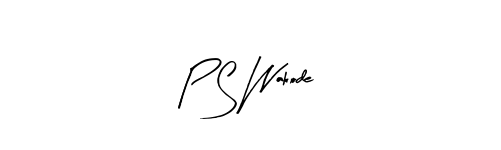 How to make P S Wakode name signature. Use Arty Signature style for creating short signs online. This is the latest handwritten sign. P S Wakode signature style 8 images and pictures png