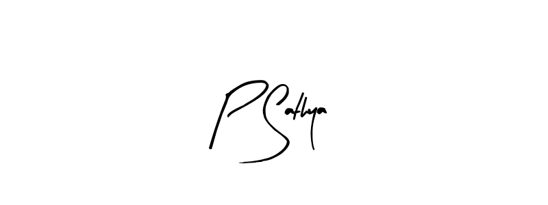 if you are searching for the best signature style for your name P Sathya. so please give up your signature search. here we have designed multiple signature styles  using Arty Signature. P Sathya signature style 8 images and pictures png