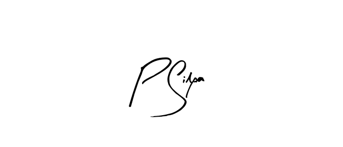 How to make P Silpa name signature. Use Arty Signature style for creating short signs online. This is the latest handwritten sign. P Silpa signature style 8 images and pictures png