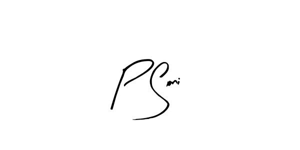 if you are searching for the best signature style for your name P Soni. so please give up your signature search. here we have designed multiple signature styles  using Arty Signature. P Soni signature style 8 images and pictures png