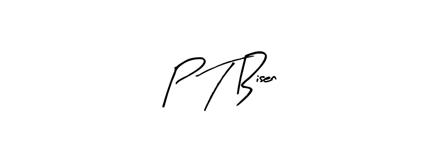 Make a beautiful signature design for name P T Bisen. With this signature (Arty Signature) style, you can create a handwritten signature for free. P T Bisen signature style 8 images and pictures png