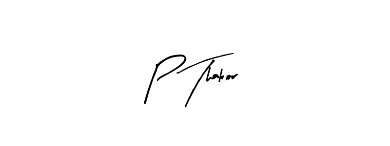Similarly Arty Signature is the best handwritten signature design. Signature creator online .You can use it as an online autograph creator for name P Thakor. P Thakor signature style 8 images and pictures png