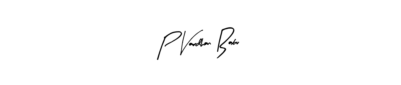 How to make P Vardhan Babu name signature. Use Arty Signature style for creating short signs online. This is the latest handwritten sign. P Vardhan Babu signature style 8 images and pictures png