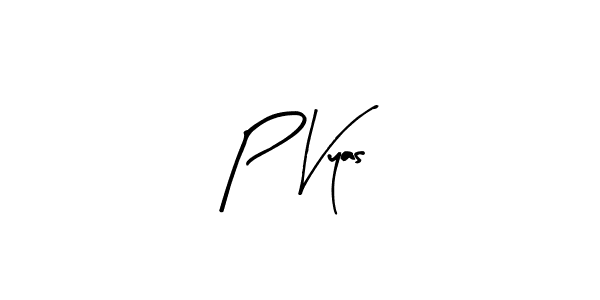 The best way (Arty Signature) to make a short signature is to pick only two or three words in your name. The name P Vyas include a total of six letters. For converting this name. P Vyas signature style 8 images and pictures png
