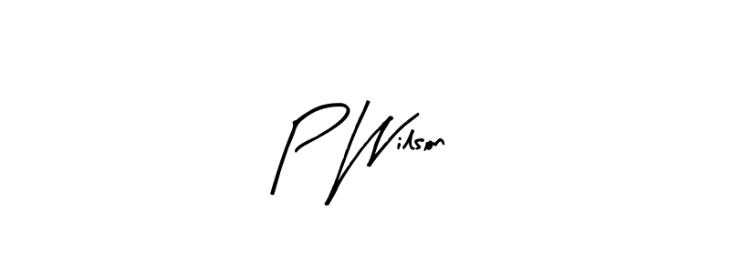 Create a beautiful signature design for name P Wilson. With this signature (Arty Signature) fonts, you can make a handwritten signature for free. P Wilson signature style 8 images and pictures png