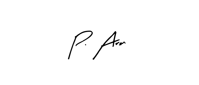 How to Draw P. Aron signature style? Arty Signature is a latest design signature styles for name P. Aron. P. Aron signature style 8 images and pictures png