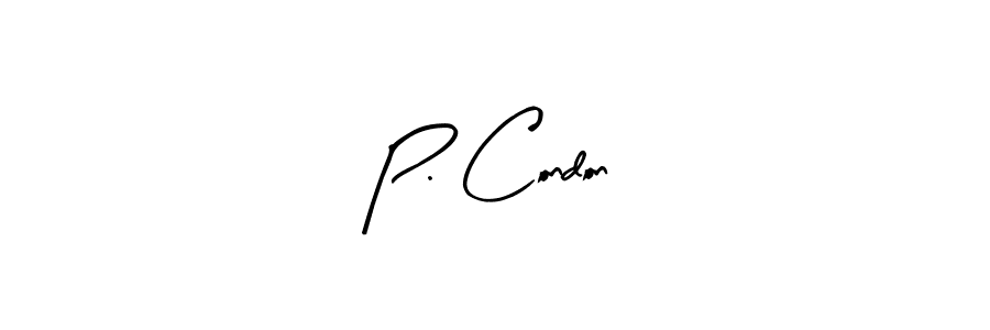 Design your own signature with our free online signature maker. With this signature software, you can create a handwritten (Arty Signature) signature for name P. Condon. P. Condon signature style 8 images and pictures png