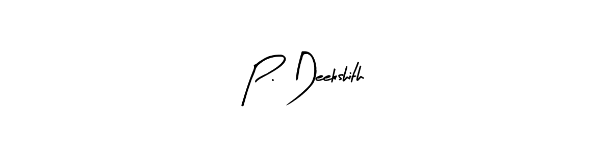 if you are searching for the best signature style for your name P. Deekshith. so please give up your signature search. here we have designed multiple signature styles  using Arty Signature. P. Deekshith signature style 8 images and pictures png