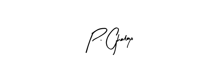 Use a signature maker to create a handwritten signature online. With this signature software, you can design (Arty Signature) your own signature for name P. Gholap. P. Gholap signature style 8 images and pictures png