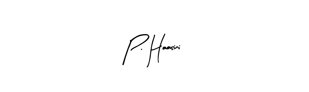 Similarly Arty Signature is the best handwritten signature design. Signature creator online .You can use it as an online autograph creator for name P. Haasini. P. Haasini signature style 8 images and pictures png