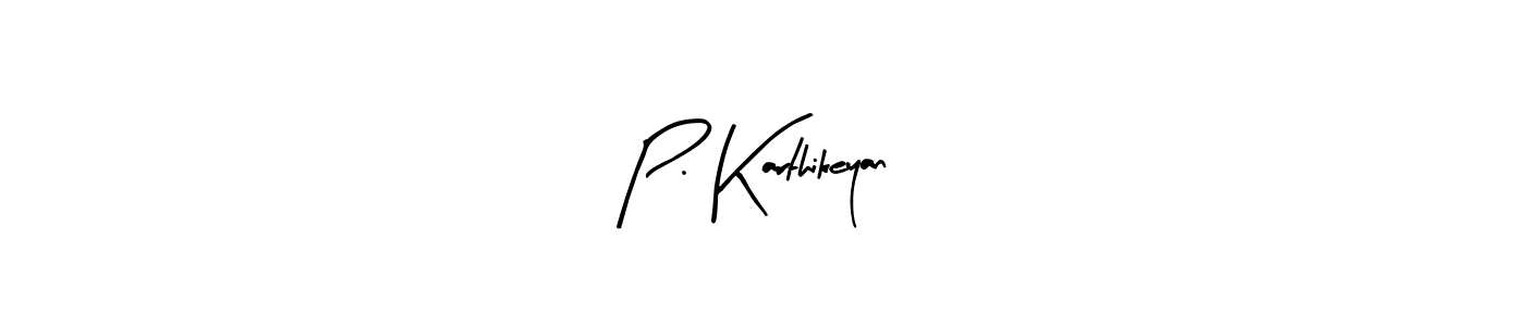 Create a beautiful signature design for name P. Karthikeyan. With this signature (Arty Signature) fonts, you can make a handwritten signature for free. P. Karthikeyan signature style 8 images and pictures png