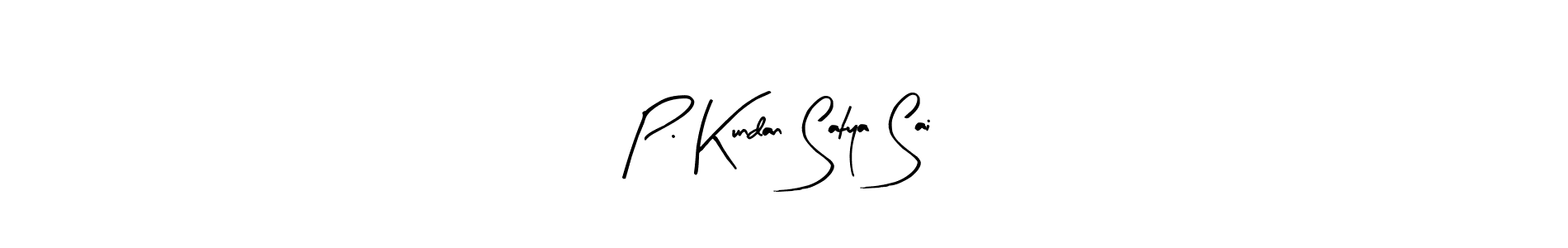 Design your own signature with our free online signature maker. With this signature software, you can create a handwritten (Arty Signature) signature for name P. Kundan Satya Sai. P. Kundan Satya Sai signature style 8 images and pictures png