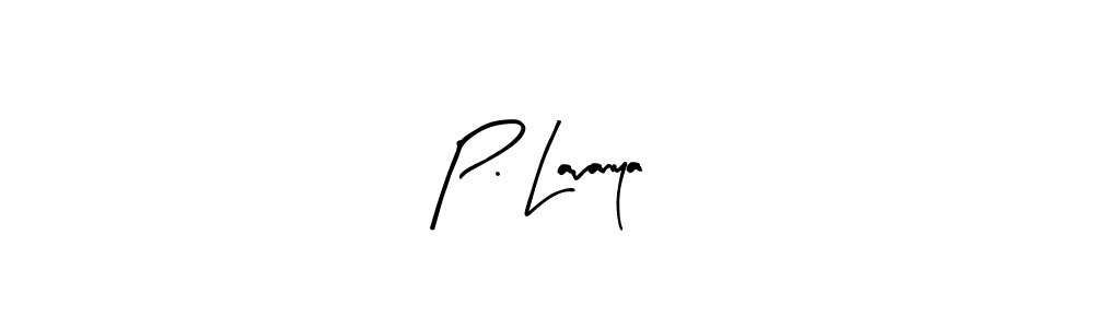 Arty Signature is a professional signature style that is perfect for those who want to add a touch of class to their signature. It is also a great choice for those who want to make their signature more unique. Get P. Lavanya name to fancy signature for free. P. Lavanya signature style 8 images and pictures png