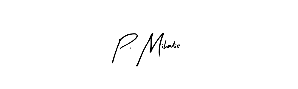 The best way (Arty Signature) to make a short signature is to pick only two or three words in your name. The name P. Mihalis include a total of six letters. For converting this name. P. Mihalis signature style 8 images and pictures png
