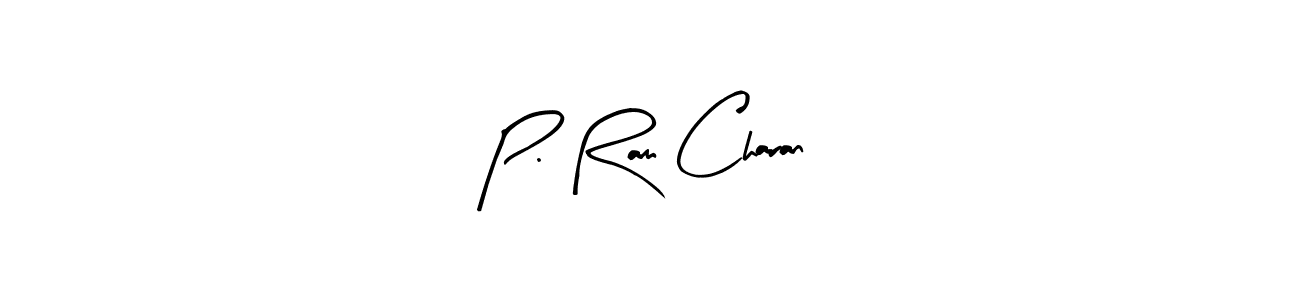 The best way (Arty Signature) to make a short signature is to pick only two or three words in your name. The name P. Ram Charan include a total of six letters. For converting this name. P. Ram Charan signature style 8 images and pictures png