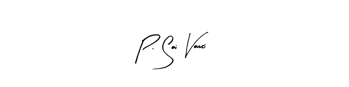 Make a beautiful signature design for name P. Sai Vamsi. With this signature (Arty Signature) style, you can create a handwritten signature for free. P. Sai Vamsi signature style 8 images and pictures png