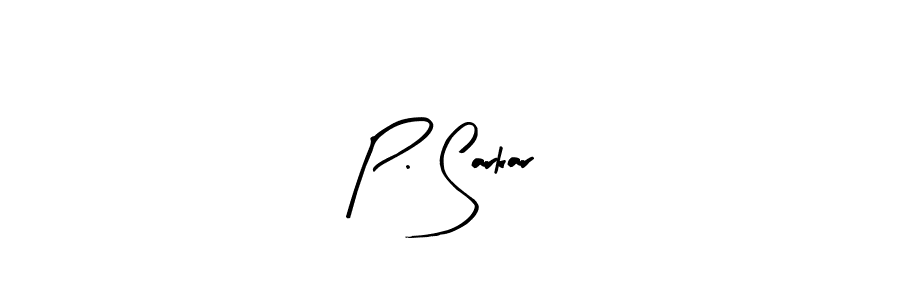 The best way (Arty Signature) to make a short signature is to pick only two or three words in your name. The name P. Sarkar include a total of six letters. For converting this name. P. Sarkar signature style 8 images and pictures png