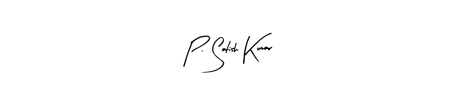 Design your own signature with our free online signature maker. With this signature software, you can create a handwritten (Arty Signature) signature for name P. Satish Kumar. P. Satish Kumar signature style 8 images and pictures png