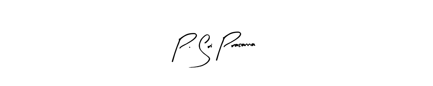 Use a signature maker to create a handwritten signature online. With this signature software, you can design (Arty Signature) your own signature for name P. Sri Prasanna. P. Sri Prasanna signature style 8 images and pictures png