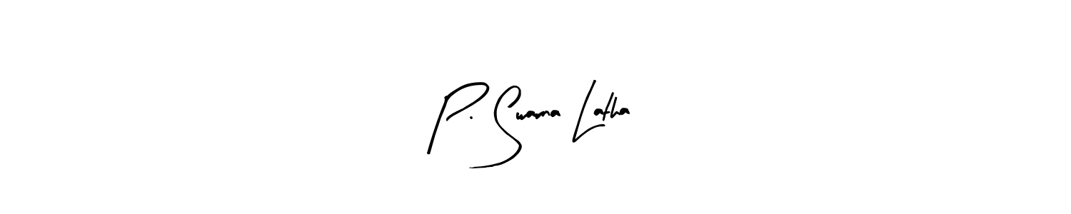 Make a beautiful signature design for name P. Swarna Latha. With this signature (Arty Signature) style, you can create a handwritten signature for free. P. Swarna Latha signature style 8 images and pictures png